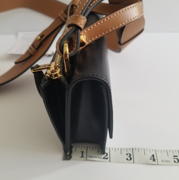 Alexander McQueen Skull Color Block Leather Crossbody Black White Brown … - Picture 10 of 12